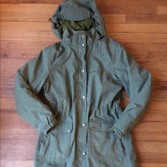 Land's End parka lined army green M military - Picture 6 of 8